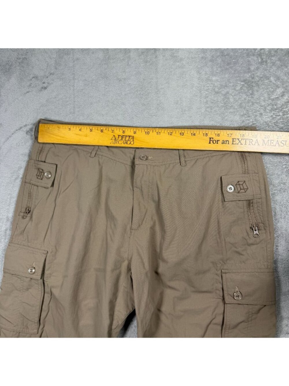 Clothing Arts P Cubed Pick Pocket Proof Mens 38 Khaki Hiking Cargo Travel Pants - Picture 7 of 8